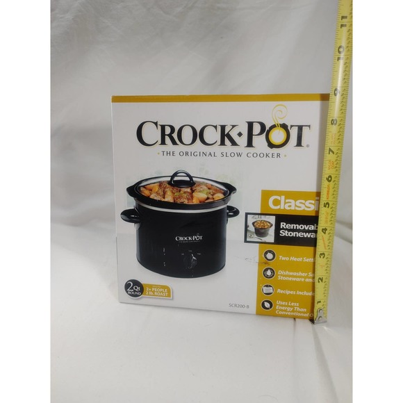 Crock-Pot 2-QT SCR200-B Manual Slow Cooker , 2 Quart NEW - Picture 2 of 5